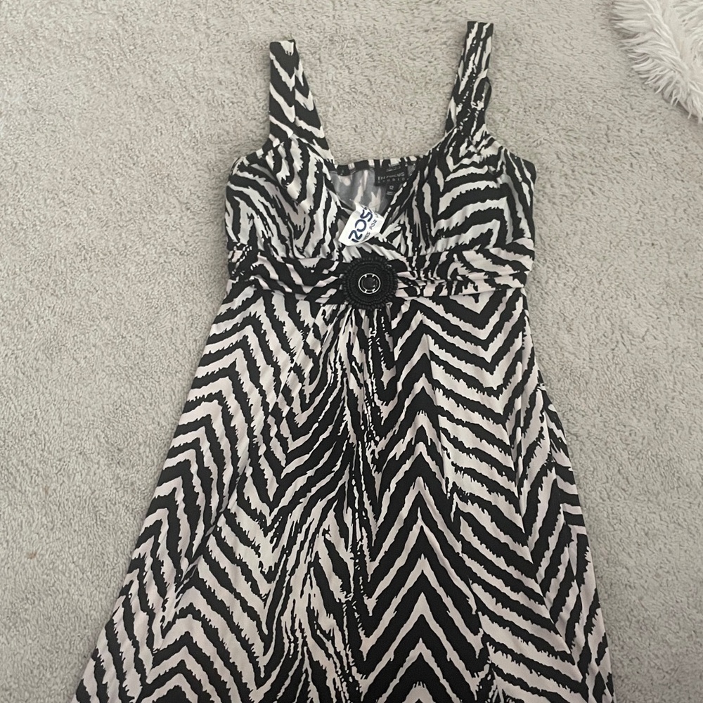 Black and White Zebra Print Dress